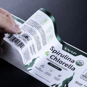 Custom Waterproof Silver Foil Vinyl Bottle Labels