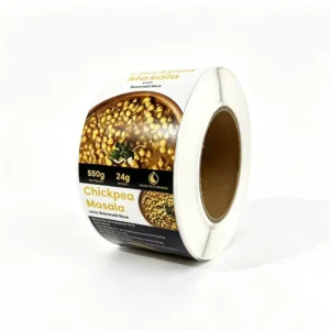 Custom Waterproof Square Self-Adhesive Food Packaging Label Rolls for Masala