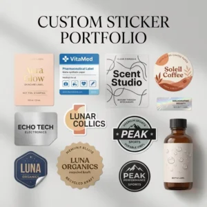 Custom Waterproof Stickers, MOQ 500 pcs, Mixed Designs, 2-3 Day Production