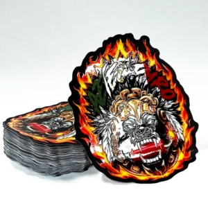 Custom Waterproof Tear-Resistant Die-Cut Vinyl Stickers with Spot UV Logo