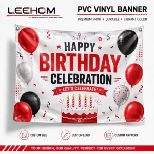 Custom Waterproof UV Resistant HD Print PVC Vinyl Birthday Party Backdrop Banner