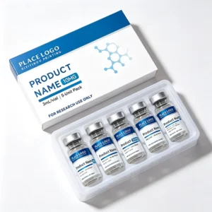 Custom Waterproof UV-Resistant Holographic PVC Vinyl Peptide Vial Labels 3ml 10ml 30ml with Matching Paper Boxes
