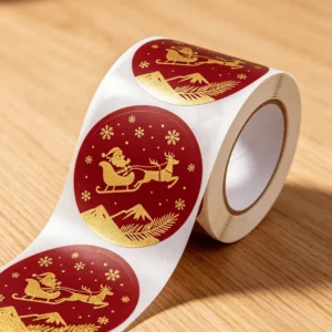 Custom Waterproof UV Resistant Laminate Seal Stickers Self-Adhesive Labels for Holiday Gift Packaging