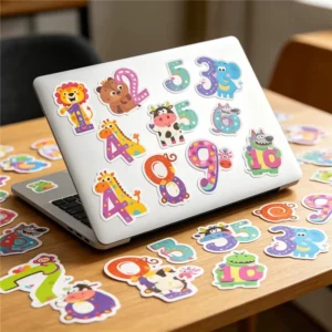Custom Waterproof UV-Resistant PP PVC Vinyl Adhesive Decal Stickers Die Cut for Laptop Skateboard