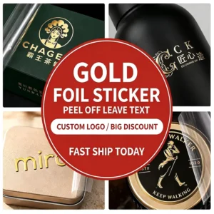 Custom Waterproof UV Transfer Logo Stickers for Perfume Bottles and Plastic Cups