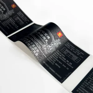 Custom Waterproof UV Vinyl Stickers Glossy Silver for Vitamin Health Product Bottles