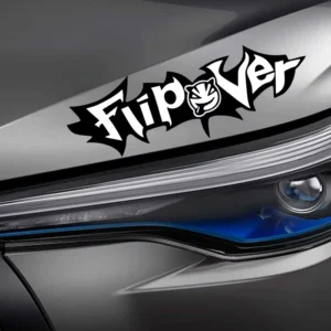 Custom Waterproof Vehicle Bumper Scratch-Covering Decal with Cartoon Graffiti Letter Pattern