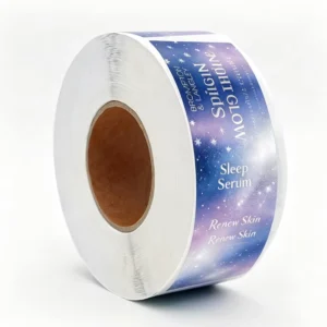 Custom Waterproof Vinyl Adhesive Labels with Gold Foil for Cosmetics and Bottles