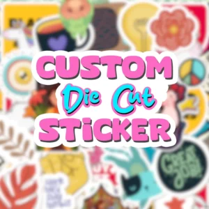 Custom Waterproof Vinyl Adhesive Mini Stickers, Die-Cut Shapes for Laptop Decoration