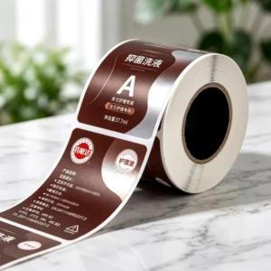 Custom Waterproof Vinyl Bottle Labels on Roll