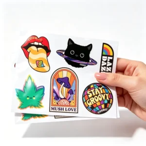 Custom Waterproof Vinyl Cartoon Sticker Die-Cut Glossy Kiss-Cut Sheets Eco-Friendly PVC Decal for Laptop Water Bottle and Scrapbook