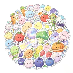 Custom Waterproof Vinyl Cartoon Stickers Die Cut Logo Labels for Scrapbooking Journals Laptops and Packaging