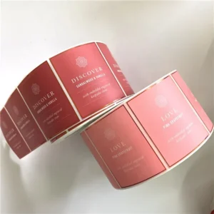 Custom Waterproof Vinyl Cosmetic Sticker with UV Printing and Glossy Lamination