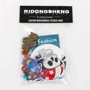 Custom Waterproof Vinyl Die-Cut Stickers, Tear-Resistant, UV-Resistant, OPP Bag Pack