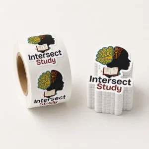 Custom Waterproof Vinyl Logo Die-Cut Laptop Cartoon QR Code Self-Adhesive Business Stickers
