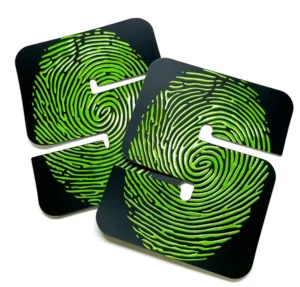 Custom Waterproof Vinyl PVC 3D Raised Spot UV Label Stickers with Soft Touch Velvet Finish