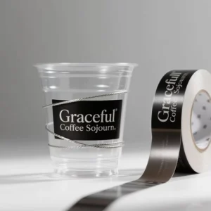 Custom Waterproof Vinyl Stickers for Coffee Cups and Bottles, Color Printed