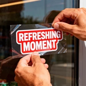 Custom Waterproof Window Decal High Transparency Sticker Removable Glass Sticker Promotional Advertising Window Sticker for Shop