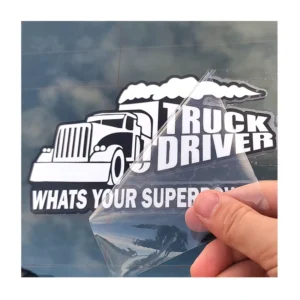 Custom Weatherproof Die-Cut Vinyl Car Window, Windshield, and Bumper Lettering Sticker
