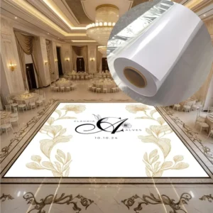 Custom Wedding Dance Floor Decal White Vinyl Removable Low-Viscosity Die-Cut Glossy or Matte