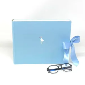 Custom Wedding Photo Album Ribbon Closure Linen Cover Wedding Guest Book Scrapbook Album