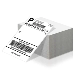 Custom White Blank Supermarket Thermal Paper Label Sticker
