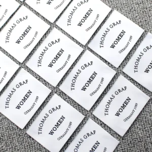 Custom White Fabric Woven Labels for Clothing