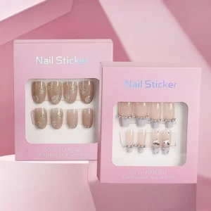 Custom Window Cosmetic Packaging Box, White Cardboard and Kraft Paper, Foldable, Color Printing