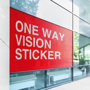 Custom Window Glass Advertisement Decoration Printable Wall Decals One Way Vision Self Adhesive Perforated Vinyl Stickers