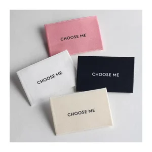 Custom Woven Cotton Garment Labels for T-Shirt Clothing Tags