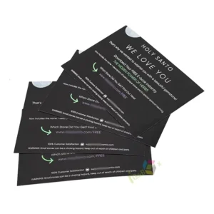Custom logo Design Full Color Business Card Printing Metal Business Black Thank You for the Business Card