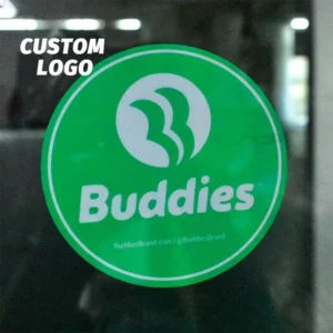 Custom logo Stickers Transparent Christmas Die Cut Static Cling Window Decal Double Sided Stickers Printing