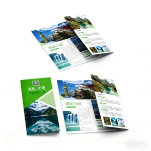Custom-size Folded A4 Leaflet, Brochure, and Flyer Printing, Fancy, Offset, Coated, Kraft Paper and Cardboard