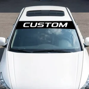 Custom windshield lettering sticker personalized waterproof vinyl text banner sunshade decal