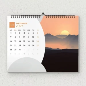 Customised Calendario Full Color Landscape Calendar Calender Wall Calendar Printing Custom Calendrier