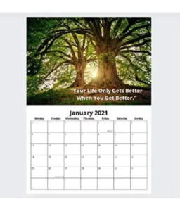 Customised Calendario Full Color Landscape Calendar Calender Wall Calendar Printing Custom Mural Calendrier