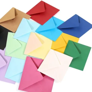 Customizable 16x11cm Colorful Paper Envelopes with Logo for Party and Wedding Invitations and Gifts
