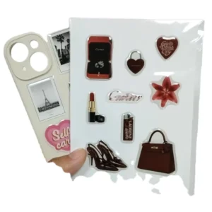 Customizable 3D Relief Stickers Drip Glue Transparent PET Gloss Anime Patterns Mobile Phones Cartoons Decorations