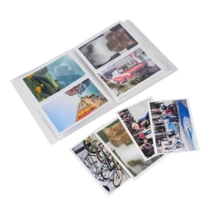 Customizable 4×6 Plastic Photo Album 20 Pages 80 Photos White PP Cover High-Transparency Inserts