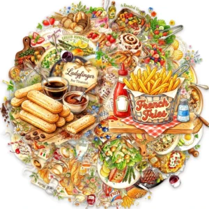 Customizable 50-Piece Food-Themed Waterproof Transparent PET Stickers for Home Decor