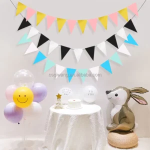 Customizable Blank Felt Pennants with Digital Printing for School, Home, or Party Use