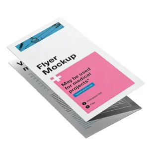 Customizable Coated Paper Offset Printed Folded Booklet Flyers Pamphlet with Custom Logo Film Lamination for Promotion Size