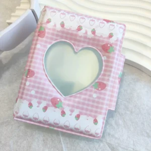 Customizable DIY Strawberry Style Mini Square 3-Inch PP Cover PVC Card Album for Photo Collections
