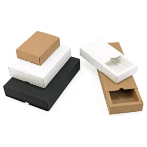 Customizable Durable Thickened Recyclable Folding Kraft Paper Drawer Box for Gifts, Medicine, and Cosmetics