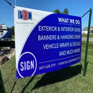 Customizable Eco-Friendly Waterproof Reusable Foldable Hanging Vinyl Advertising Banner with Digital Printing for Tradeshow Giveaways