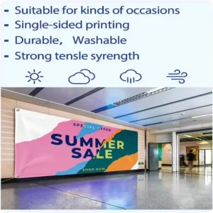 Customizable Eco-Friendly Waterproof Reusable Foldable Hanging Vinyl Banner Digital Printing Outdoor Tradeshow Giveaways
