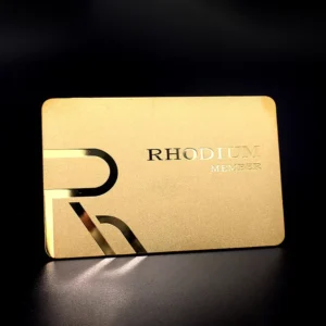 Customizable Laser-Engraved 24K Mirror Gold Stainless Steel VIP Membership Cards Metal Business Cards