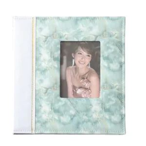 Customizable Leather Family Memorial 12 Inch Magnetic Self-Adhesive 4×6 Photo Storage Album
