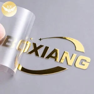 Customizable Logo Crystal Labels 3D UV Transfer Stickers for Any Material, Metallic Luster, Gold-Embossed, Waterproof