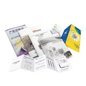 Customizable Monochrome Black Offset-Printed Brochure with Folded Leaflet Binding, Instruction Manual and Product Booklet